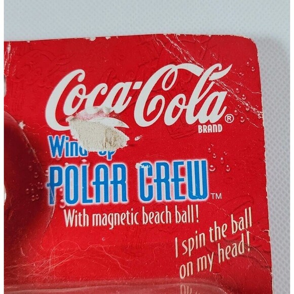 Coca Cola Wind Up Toy Polar Bear Seal Beach Ball Crew Coke Promo Collectible - Picture 3 of 8